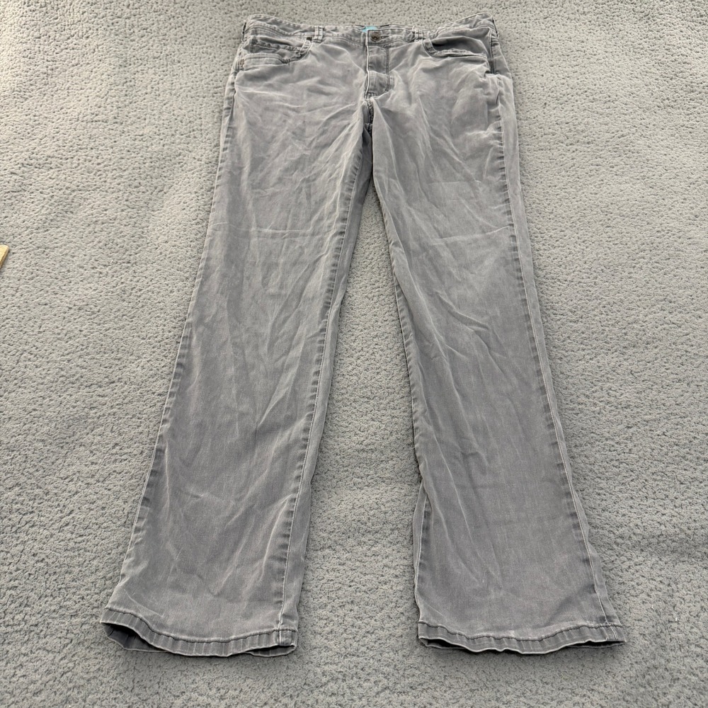 Tommy Bahama Pants Mens 38x34 Chino 5-Pocket Gray Cotton Tencel Stretch